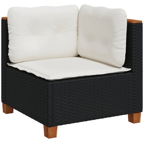  8-dijelni set vrtnih sofa od poliratana s jastucima crni Crna 63.5 x 56 x 32 cm Slike