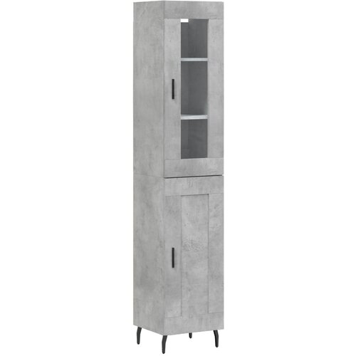  Visoka komoda siva betona 34,5x34x180 cm od konstruiranog drva Slike