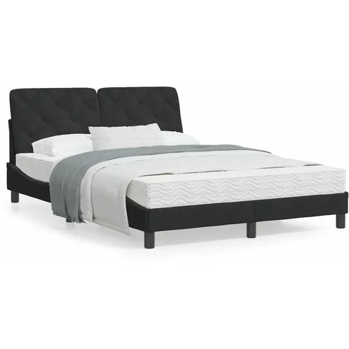 vidaXL Okvir kreveta s LED svjetlima crni 120 x 200 cm baršunasti