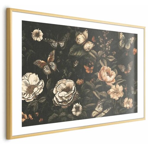  Plakat Rustic Garden 90x60 Zlatni okvir s margom Cijene