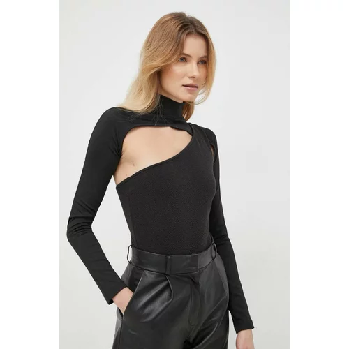 Calvin Klein Jeans Bodi za žene, boja: crna, s poludolčevitom