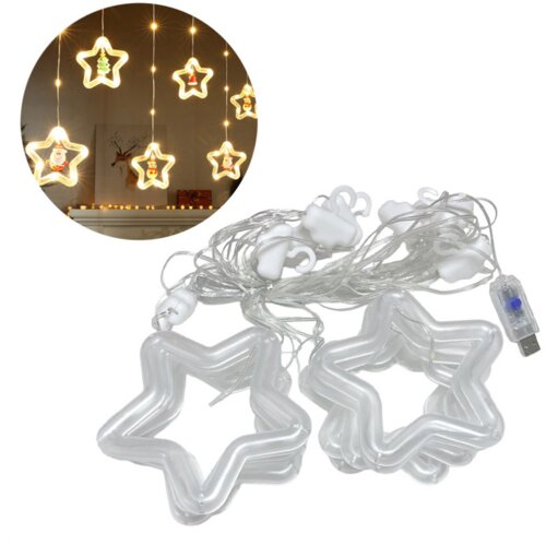  Novogodisnji ukras LED lampice sa zvezdom zute Cene