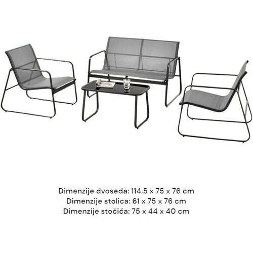  GARNITURA SET 2 FOTELJE+DVOSED+STO 24-1279 Cene