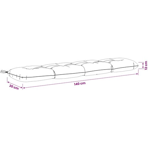  Jastučić za klupu VIANEN 100% poliester Bijela 140 x 30 x 12 cm Slike