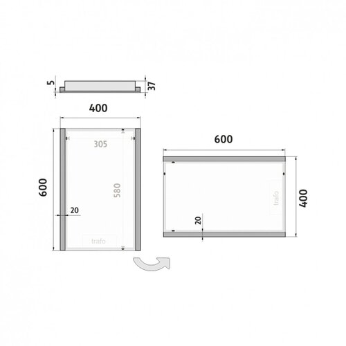  NIMCO ZP 11000 - LED ogledalo za kupatilo sa pozadinskim osvetljenjem 6500K 60x40 cm IP44 Slike
