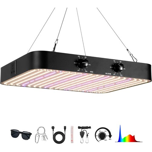 MEISHILE 2000 W LED rastlinska svetilka s polnim spektrom in dvojno zatemnitvijo Cene