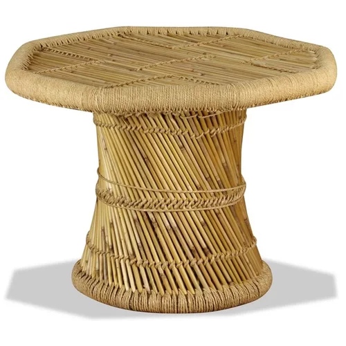  Klubska mizica iz bambusa osemkotna 60x60x45 cm