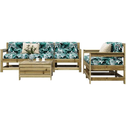  6-dijelni set vrtnih sofa od impregnirane borovine Slike