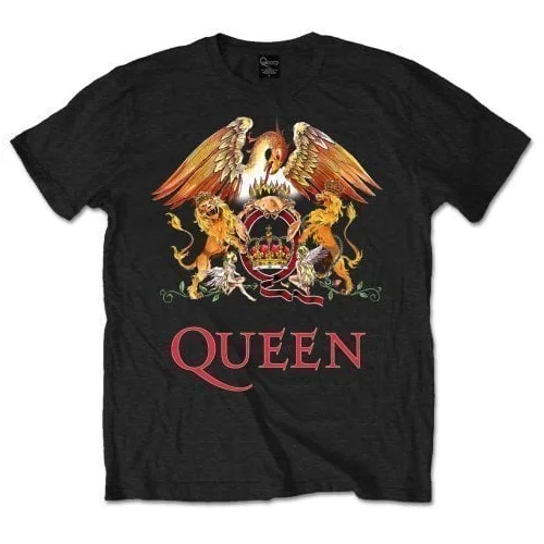 Queen Majica Classic Crest Unisex Black M