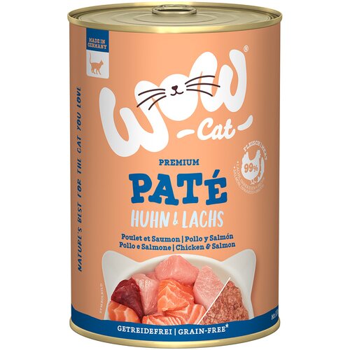WOW Cat Varčno pakiranje Adult 12 x 400 g - Piščanec in losos Cene