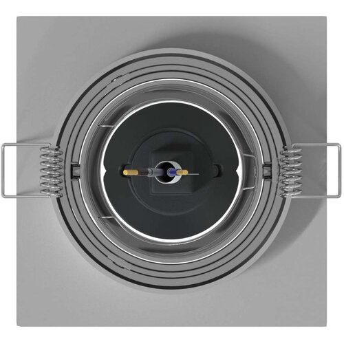 VidaXL Vgrajeni reflektorji 12 kosov Kvadrat GU10 Srebrna 91x91 mm Slike
