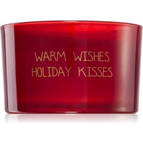 My Flame Winter Wood Warm Wishes Holiday Kisses dišeča sveča 13x9 g