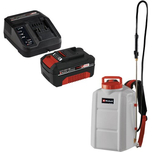 Einhell Aku. Leđna prskalica GE-WS 18/150 Li i Power-X-Change 18V 4,0 Ah Starter-Kit Cene