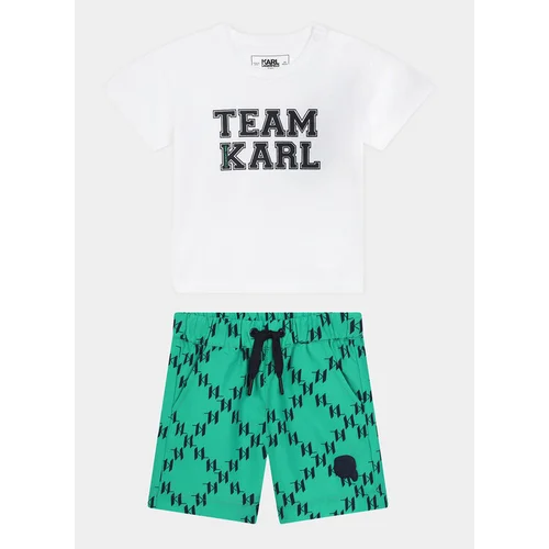 Karl Lagerfeld Kids Komplet majica in kratke hlače Z30131 M Pisana Regular Fit