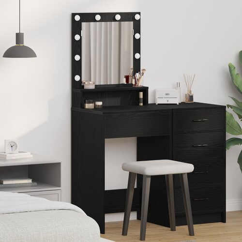 vidaXL Crni hrast Konstruirano drvo 50 x 41 x 135 cm Toaletna jedinica Cijene