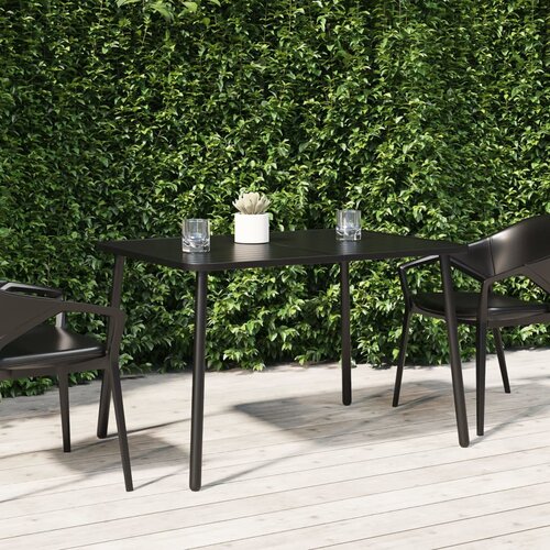 VidaXL Vrtna miza antracitna 110x80x71 cm jeklo Slike