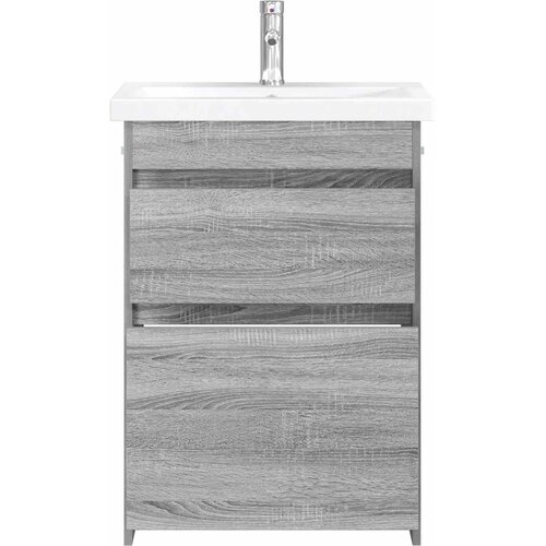  Set namje&amp;scaron;taja za kupaonicu Siva Sonoma 61 x 40 x 84,5 cm Slike