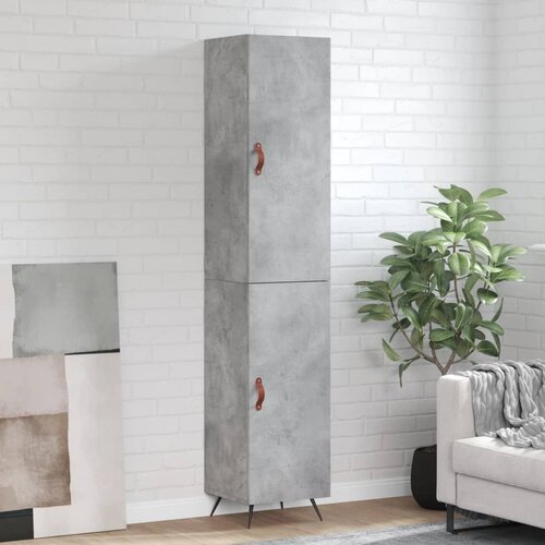 vidaXL Visoka omara betonsko siva 34,5x34x180 cm inženirski les Cene