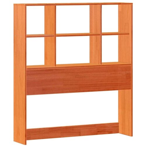 VidaXL Krevet s regalom za knjige bez madraca 75 x 190 cm od borovine Slike