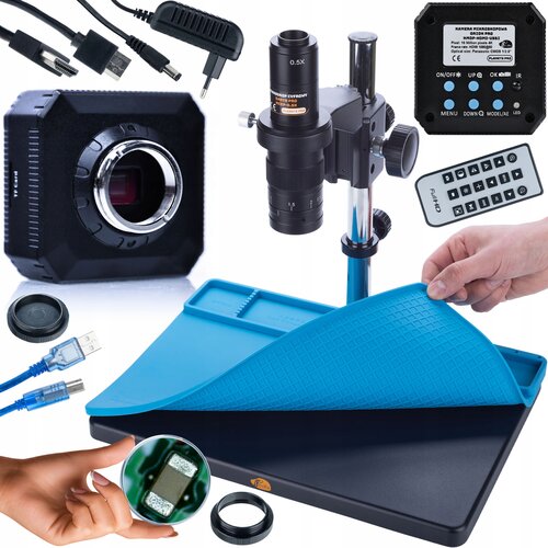 Rosfix Komplet Earth Pro MCEP-0.5X Digitalni Mikroskop, ORION Pro Kamera KMOP-HDMI-USBI, Silikonska Podloga 380x260mm | 7-45x, HDMI, 16MP, 4K Video, (5000212283) Cene