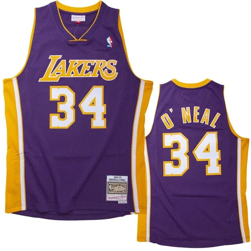 Mitchell And Ness Shaquille O'Neal 34 Los Angeles Lakers 1999-00 Mitchell & Ness Road Swingman dres