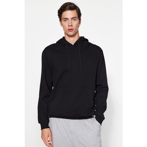 Trendyol Black-Grey Men&amp;#039;s 2-Pack Basic Regular/Normal Cut Hoodie with Soft Pillows Sweatshirt. Slike