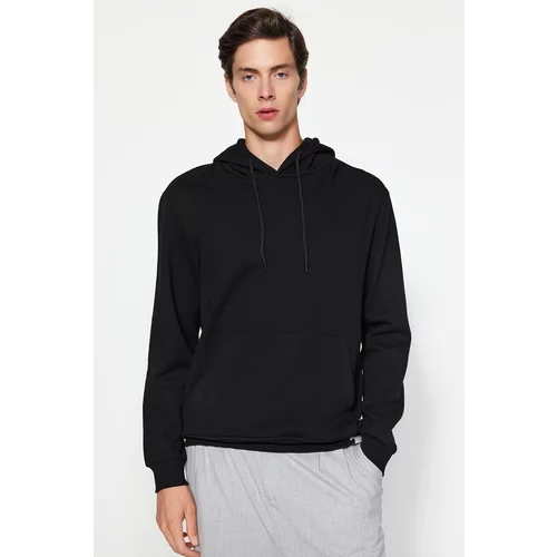 Trendyol Black-Grey Men's 2-Pack Basic Regular/Normal Cut Hoodie with Soft Pillows Sweatshirt.
