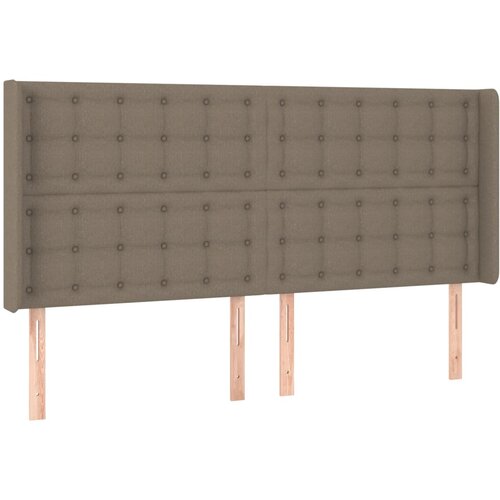 Maison Chic posteljno vzglavje - vzglavna omarica - nočna omarica z u&amp;scaron;esi taupe 183x16x118/128 cm blago, (21713301) Slike