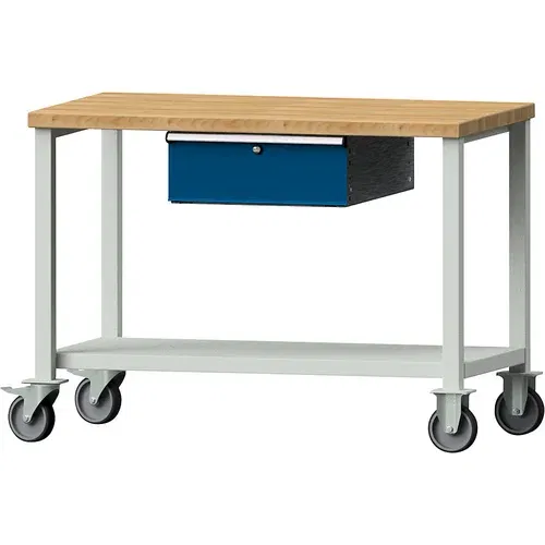 ANKE Kompaktna delovna miza, ŠxG 1140 x 650 mm, 1 predal, pomična