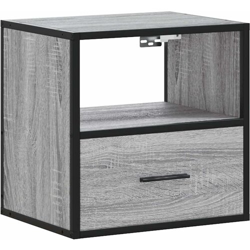 Maison Chic Stenska Nočna omarica - Nočna miza siva sonoma 40x31x39,5 cm, (21687192) Cene