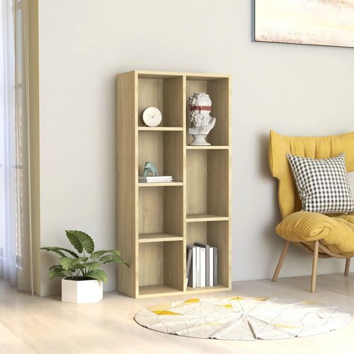 VidaXL knjižna omara sonoma hrast 50x25x106 cm iverna plo&amp;scaron;ča Slike