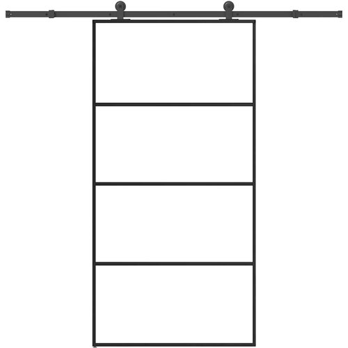 Klizna vrata s priborom 102,5x205 cm od stakla ESG i aluminija Cene