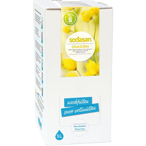 sodasan Bio tekoče milo iz rastlinskih olj - citrusi in olive - 5 l Cene