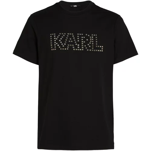 Karl Lagerfeld Majica črna / srebrna