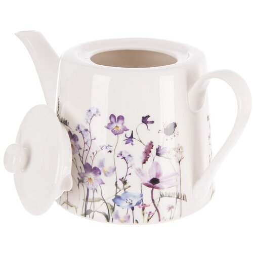 Orion Bel/vijoličen porcelanast čajnik 1 l Louka &amp;ndash; Slike