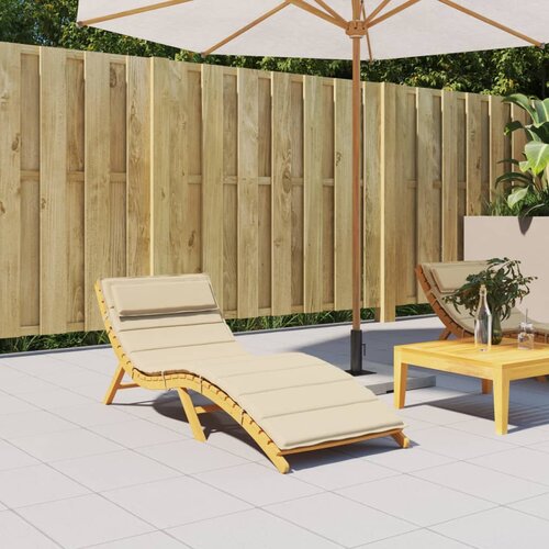 VidaXL Blazina za ležalnik bež 180x60x3 cm oxford tkanina Slike