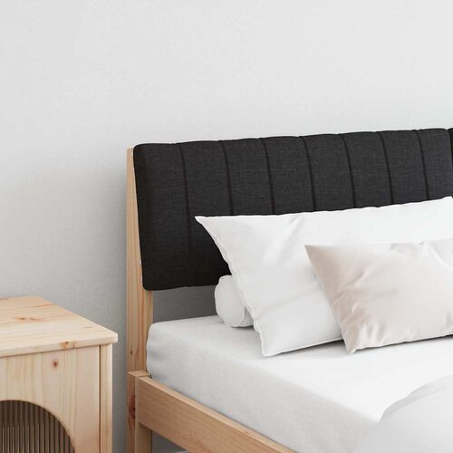VidaXL Tapecirani uzglavlje Crna 150 cm Čvrsto borovo drvo Slike