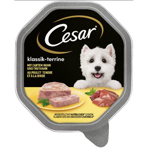Cesar Mega pakiranje pladnji 14 x 150 g - Klasika z nežnim piščancem in puranom Cene