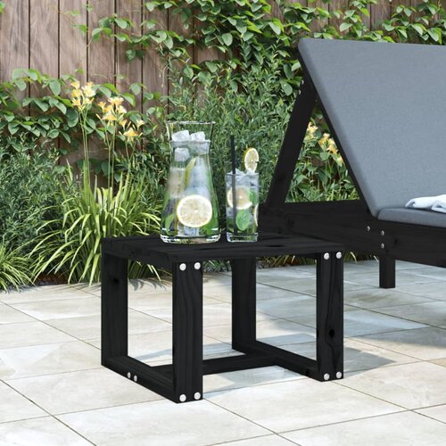 vidaXL Vrtni bočni stolić crni 40 x 38 x 28 5 cm od masivne borovine Cijene