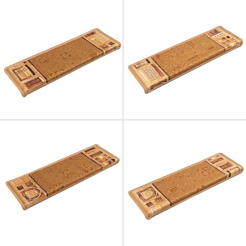  Otirači za stepenice samoljepljivi 5 kom 65x21x4 cm bež Slike