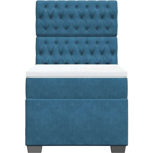VidaXL box spring krevet s madracem plavi 90x190 cm bar&amp;scaron;unasti Slike