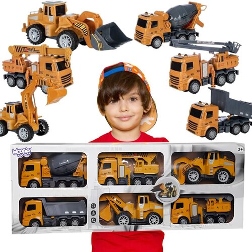 Woopie odličan građevinski set automobila 6u1 Slike