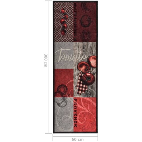  Kuhinjski tepih s uzorkom rajčica perivi 60 x 300 cm Slike