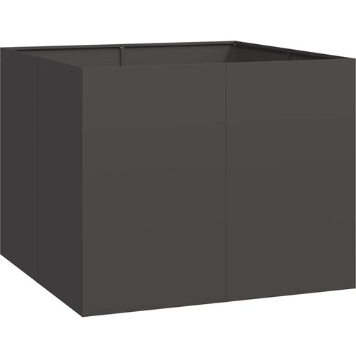 Maison Chic Cvetlični Lonec - Cvetlično korito črn 100x100x80 cm Jeklo, (21788927) Cene