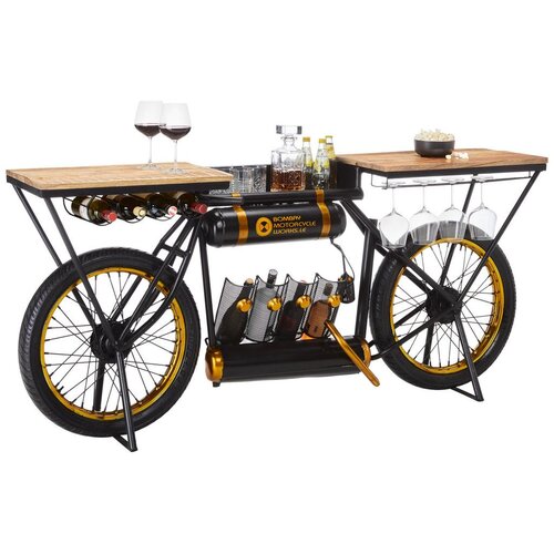 Premium Living Retro Barska Miza Cruiser Slow Ride, Črna, Zlata Cene