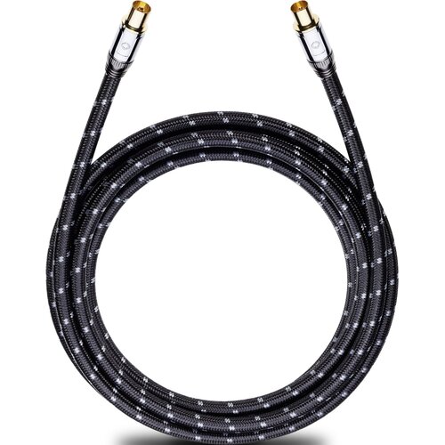Oehlbach antene\, SAT priključni kabel [1x 75 Ω antenski ženski konektor - 1x 75 Ω antenski mo&scaron;ki konektor] 2.20 m 125 dB pozlačeni konektorji\, obložen črna\, siva XXL&reg; Transmission Ultra, (20439989) Cene