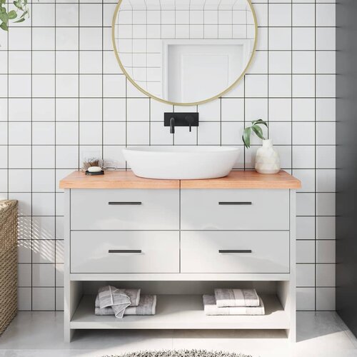  Kupaonska radna ploča svjetlosmeđa 120x30x(2-4) cm masivno drvo Cijene