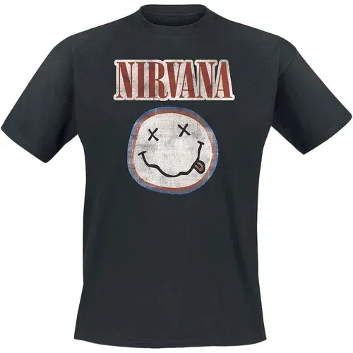 Nirvana Košulja Distressed Logo Unisex Black M