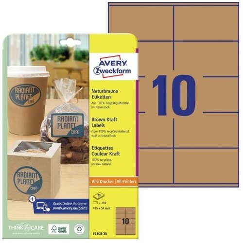 Avery Zweckform Etikete zweckform l7108-25, (21290082) Cene