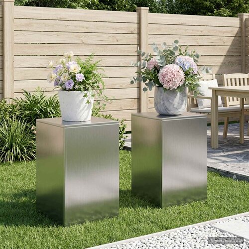 Stalak za biljke 2 pcs Srebrna 40 x 40 x 60 cm Nehrđajući čelik Cene
